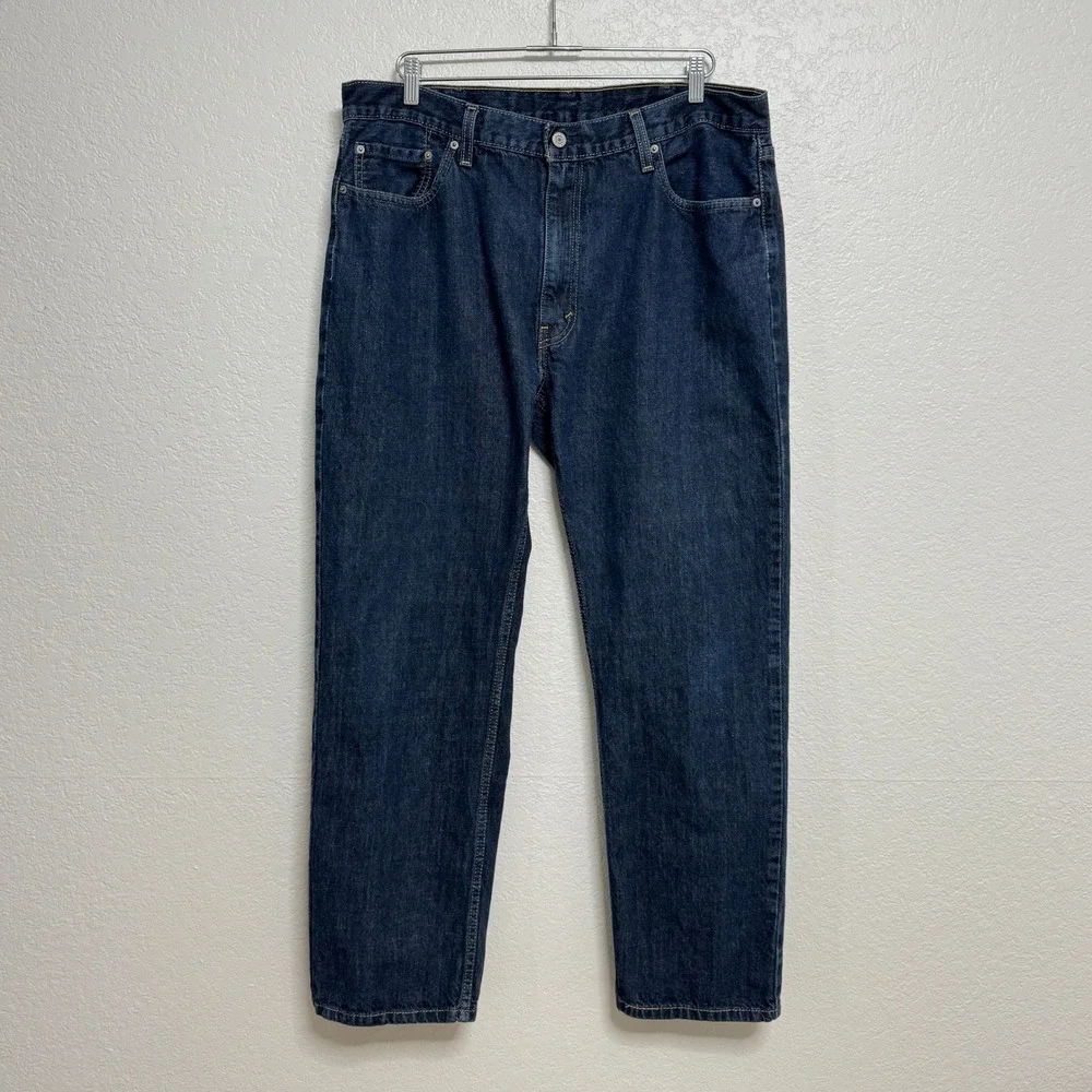 Levi 559 Jeans Mens 40x32 Blue Relaxed Straight Leg Cotton Denim Dark Wash Pants